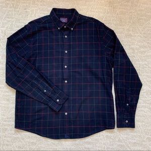 UNTUCKit 100% Cotton Flannel Plaid Buttonup Large